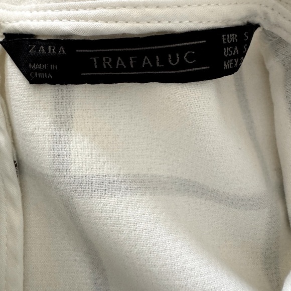 Zara Trafaluc Check Pattern Grid Mini Short Dress, Back/Off White, Size S - Picture 10 of 11